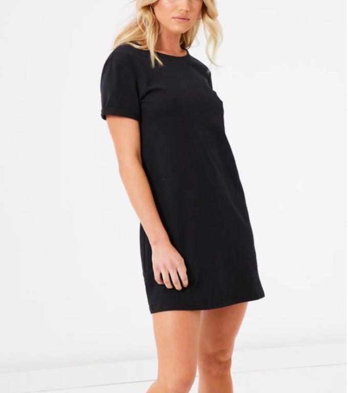 Wholesale crew neck slim fit short sleeve simple blank t-shirt dress 2
