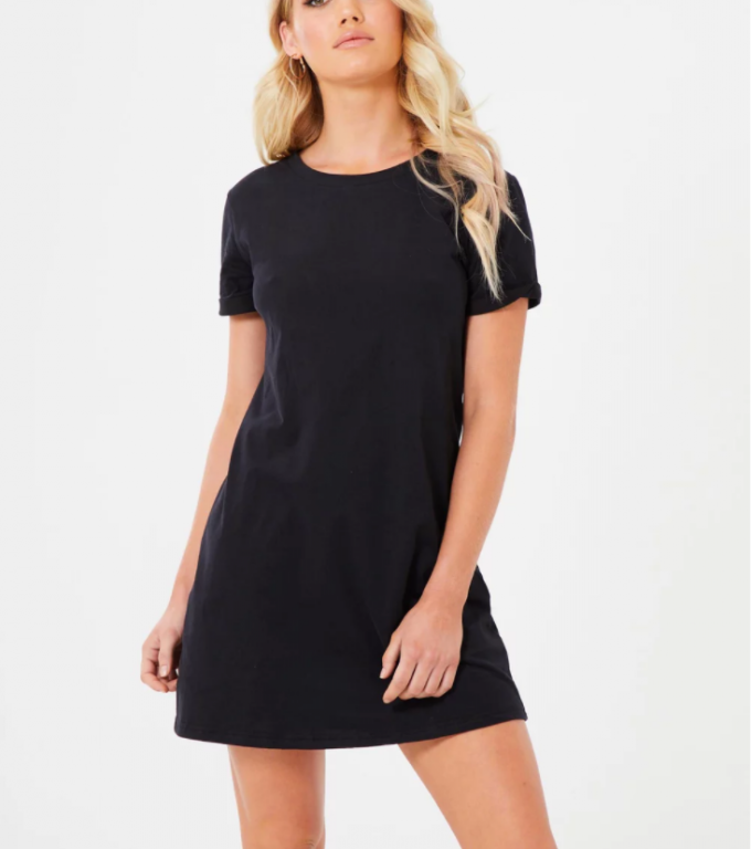 Wholesale crew neck slim fit short sleeve simple blank t-shirt dress 7