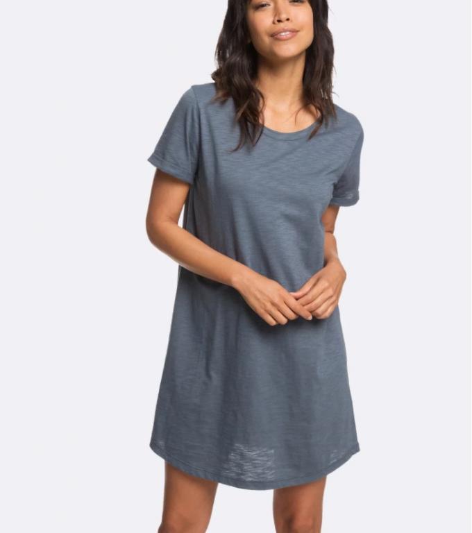 Wholesale crew neck slim fit short sleeve simple blank t-shirt dress 6