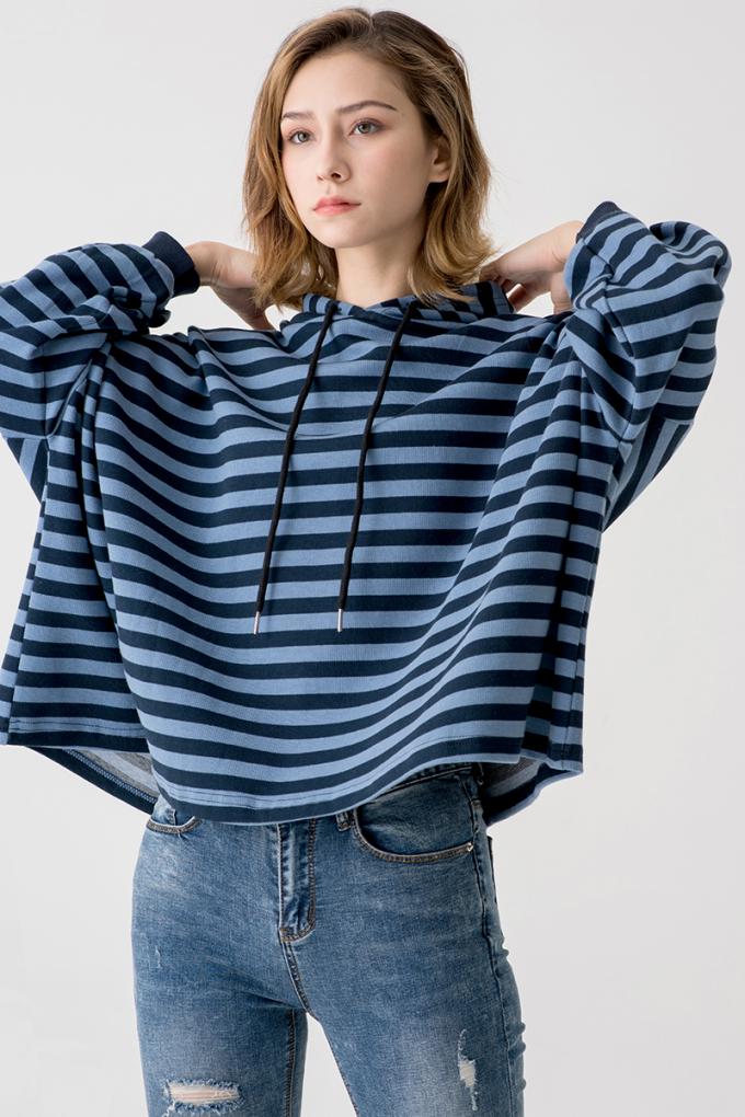 Women Boutique Clothes Custom Stripe Hoodies  Sweatshirts 5