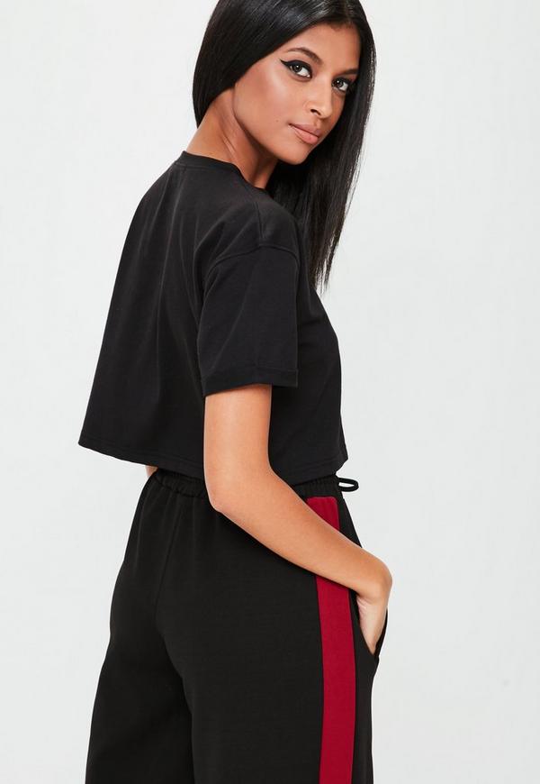 Petite Clothing Black Roll Sleeve T Shirt Women 3