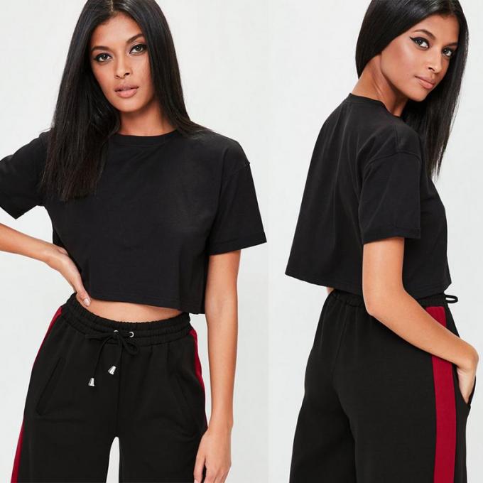 Petite Clothing Black Roll Sleeve T Shirt Women 6