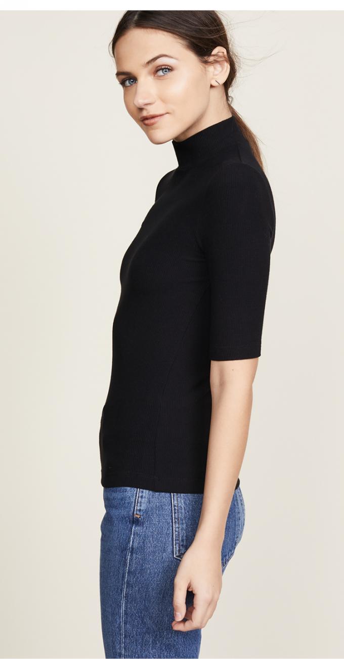 Simple Design Clothing Black T Shirt Women 4