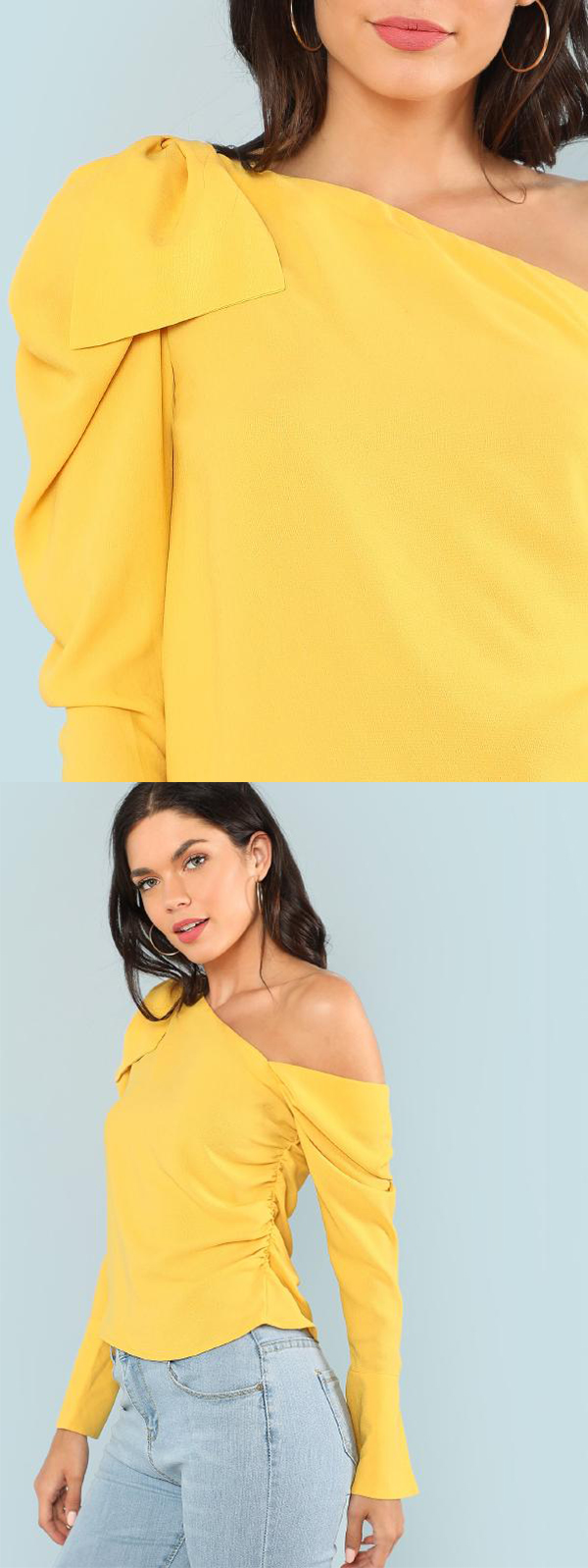 Asymmetrical Sleeve Blouse for Women 6