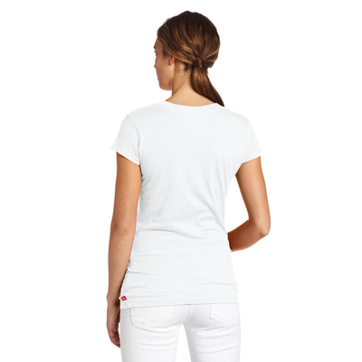 Wholesale Cheap Plain Tee Custom Logo 180G Cotton Woman T-shirt in bulk