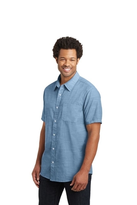 2019 New Product Men's Shirt Button Short Sleeve