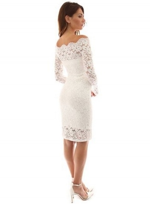Elegant off Shoulder Lace Bodycon Midi Dress for Woman Elegant off Shoulder Lace Bodycon Midi Dress for Woman
