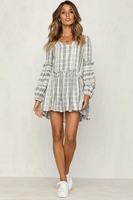 Women Clothing 2018 Long Sleeve Cotton Summer Casual Dresses